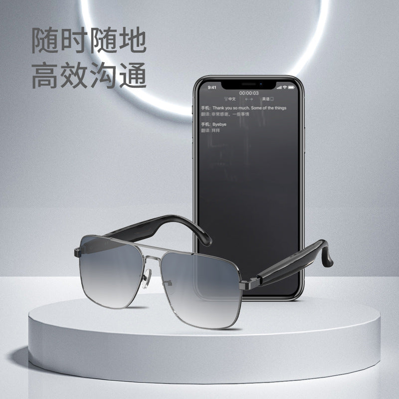 AI Smart Sunglasses – Real-Time Translation, Bluetooth Calling & Music