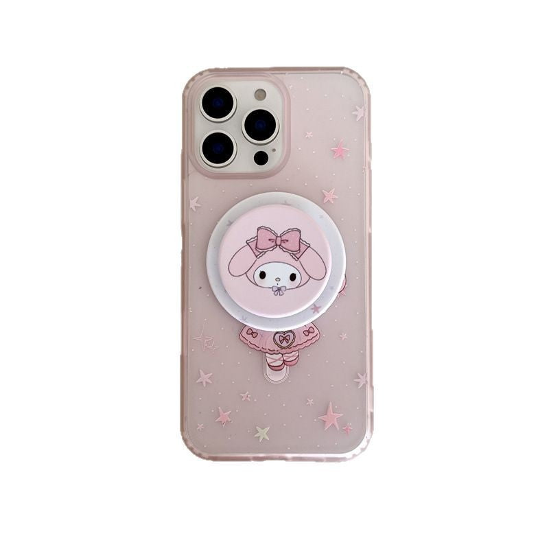 Pink XINGX girl cute magnetic bracket for iPhone16 Apple 15ProMax/14/13 phone case