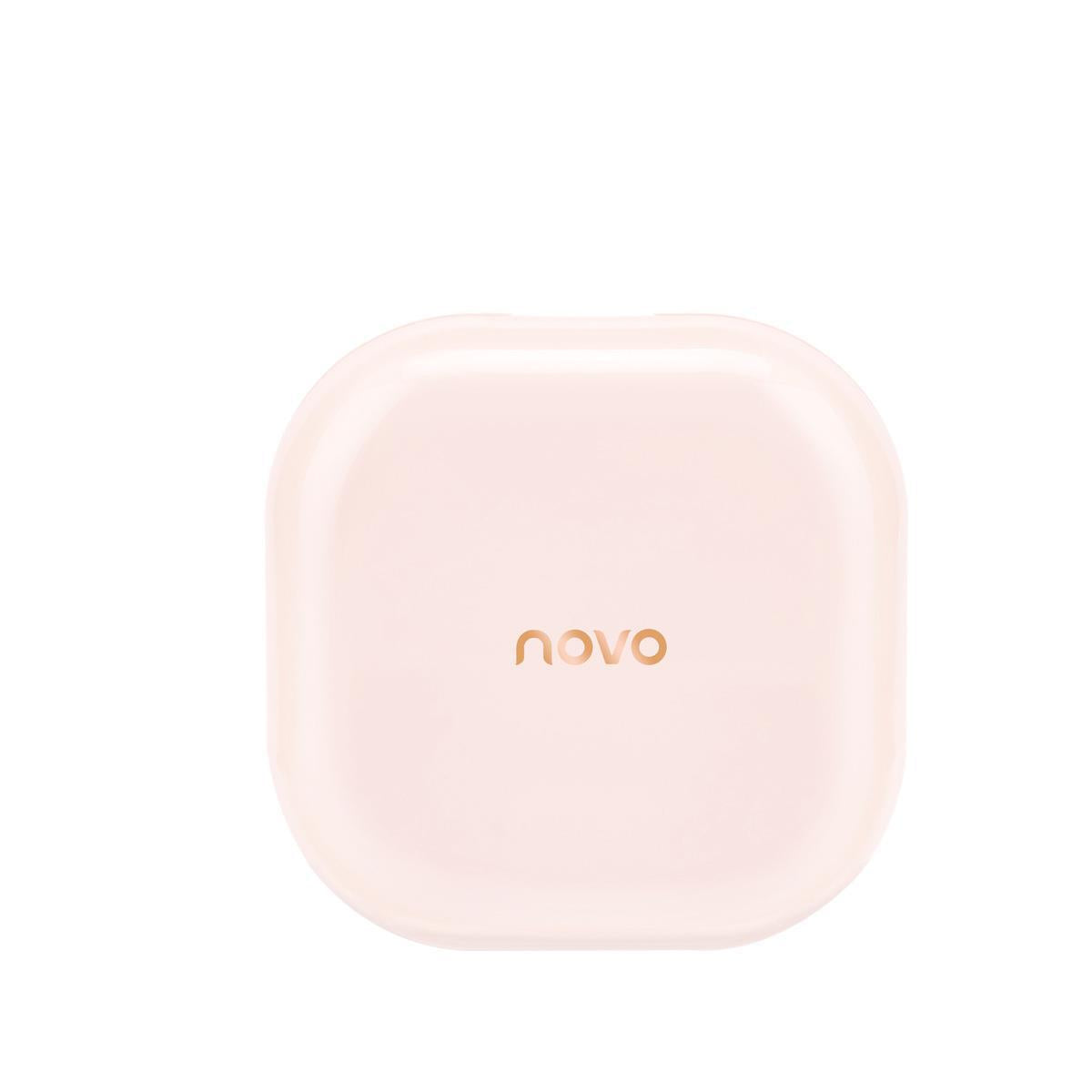 NOVO feather satin luxury nourishing makeup loose power oil control makeup brightening skin color finishing powder small portable makeup powder cake
