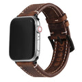Applicable to apple real leather watch strap apple watch123456 generation Crazy Horse retro full leather watch strap smart strap