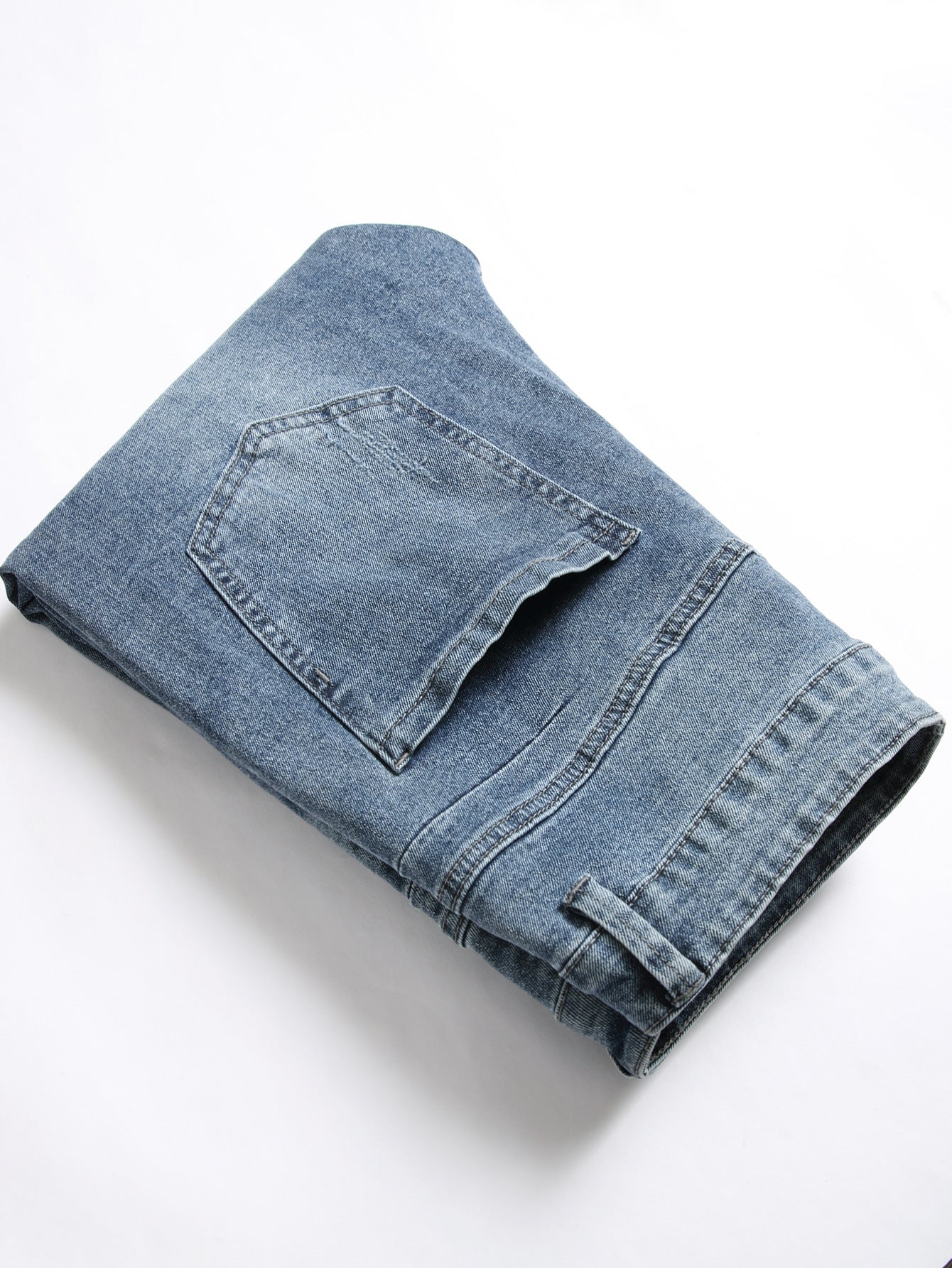 Foreign trade men's jeans stretch ripped slim jeans men