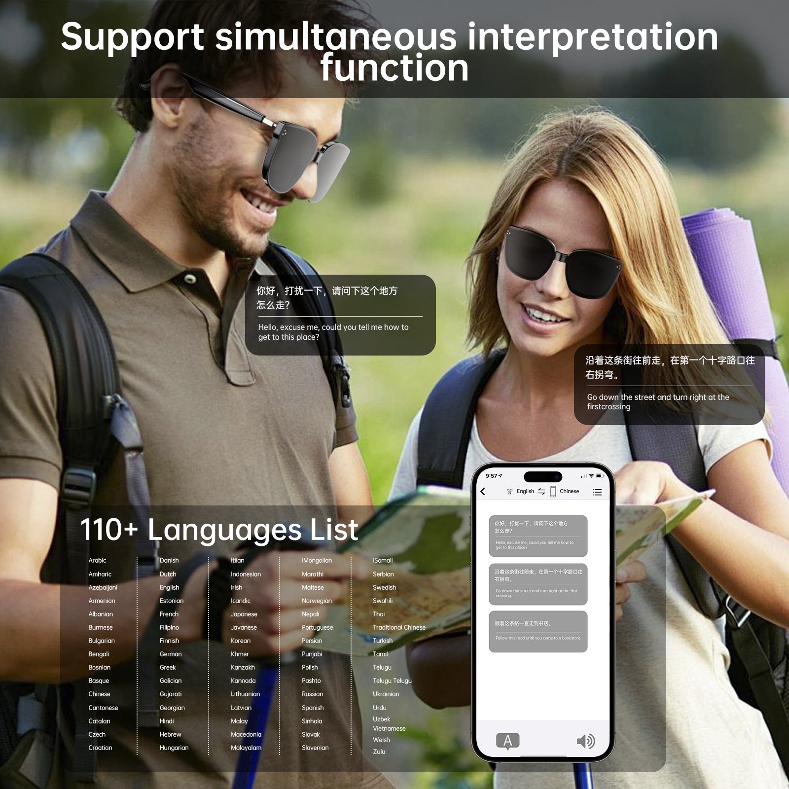 Smart glasses bone conduction call listening music Bluetooth connection comfortable to wear factory direct supply