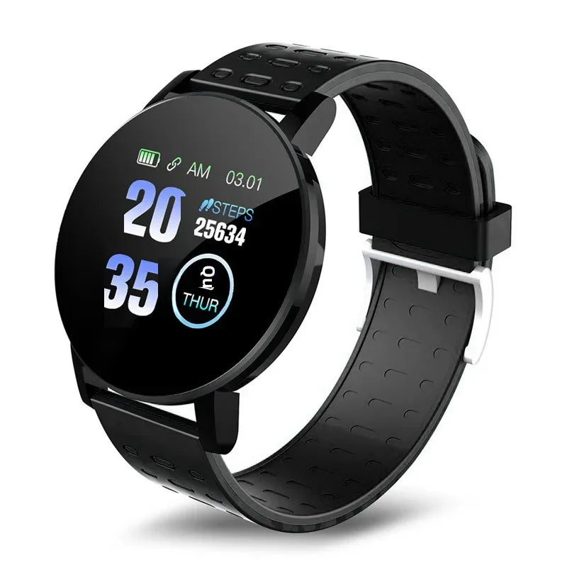 New smart bracelet 119plus heart rate sphygmomanometer step information reminder double color strap factory in stock