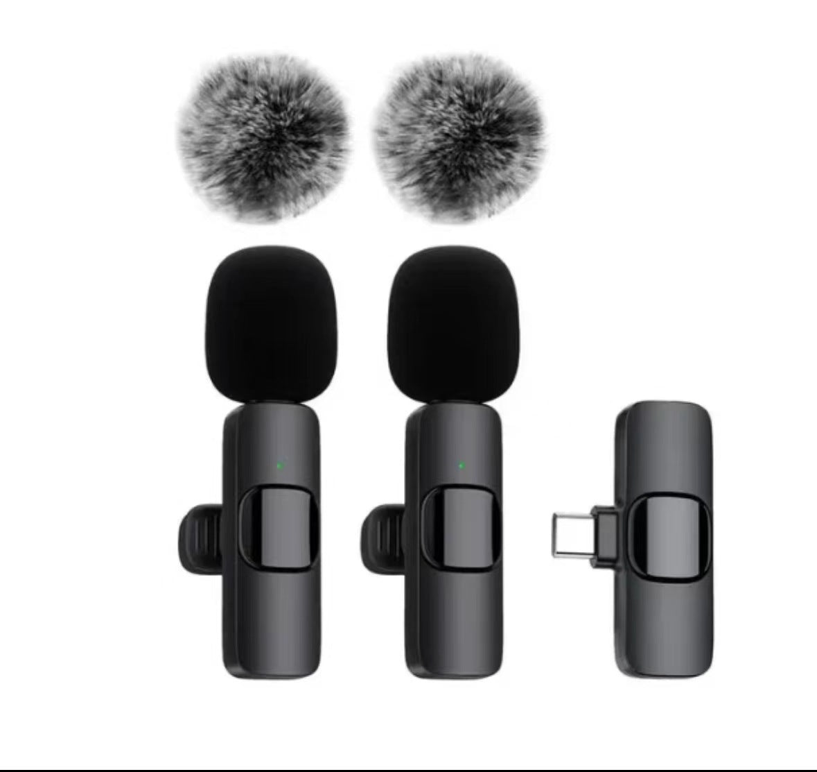 Cross-border TikTok wireless collar clip microphone outdoor mobile live streaming microphone short video recording radio noise reducing microphone clip