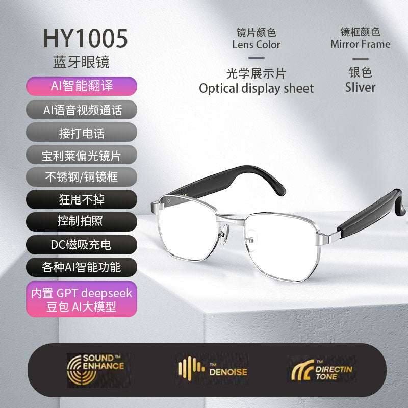 AI Smart Sunglasses – Real-Time Translation, Bluetooth Calling & Music