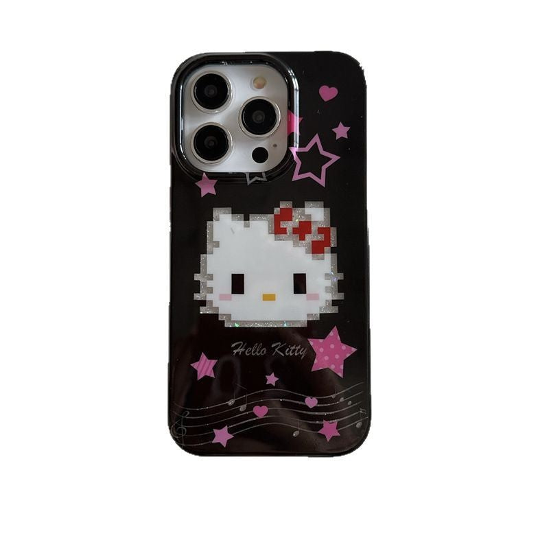 XINGX mosaic kitty suitable for iPhone16 Apple 15ProMax/14 phone case 13 chain girl's heart