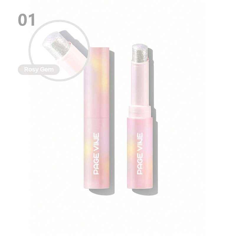 Cross-Border PAGE VINE hot crystal jelly highlight eye shadow stick super shiny multicolor eye shadow highlighter foreign trade