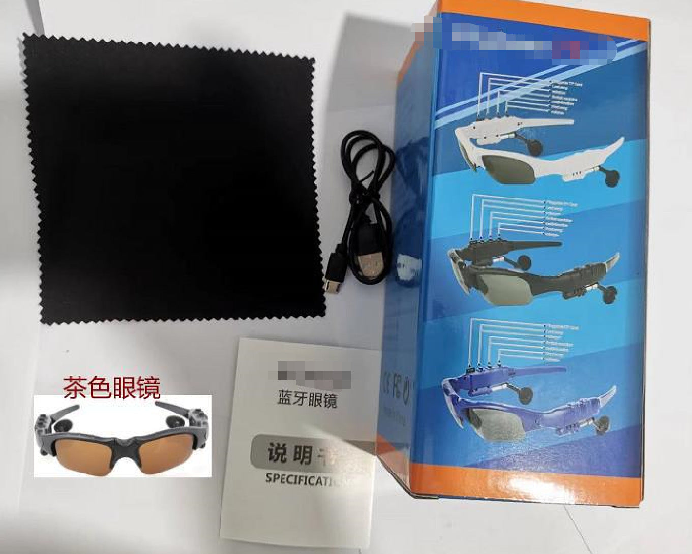 Bluetooth glasses headset 4.1 Earbuds in-ear stereo music listening glasses wireless sports polarized sunglasses RC