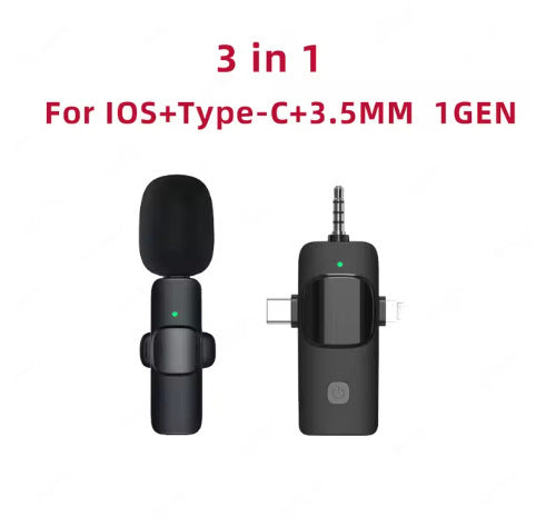 K1K9pro wireless lavalier microphone outdoor mobile live streaming microphone mini noise reduction collar clip microphone