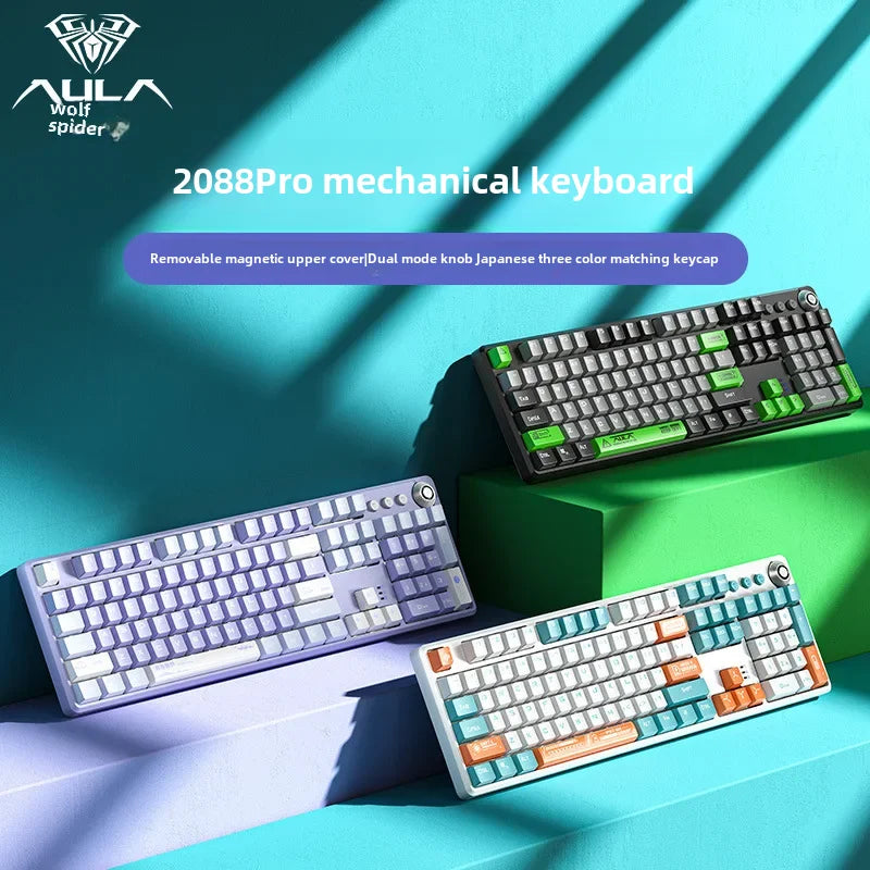 Tarantula F2088Pro wired mechanical keyboard green axis red axis alternate action or ergonamic color matching e-sports games keyboard magnetic upper cover