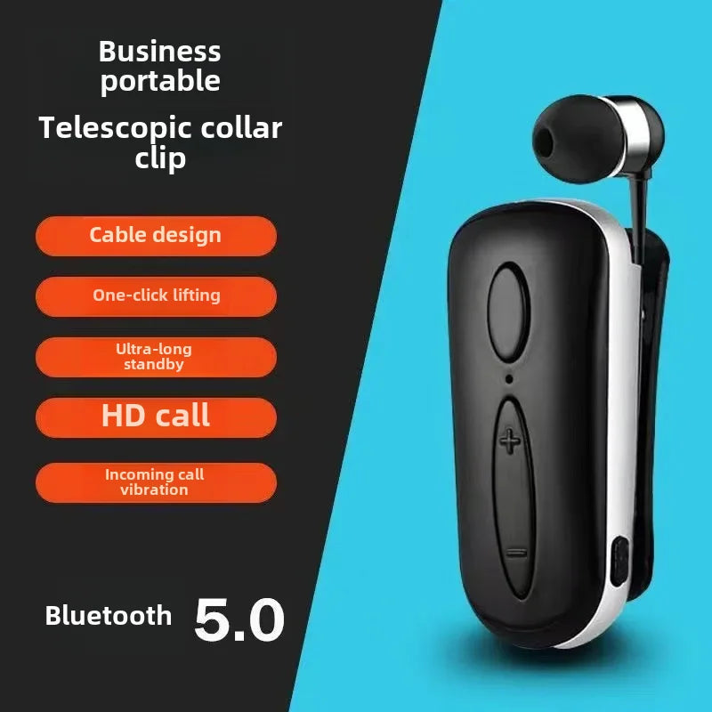 Amazon cross-border foreign trade K36 Business Sports single-ear telescopic cable call vibration broadcast Bluetooth headset