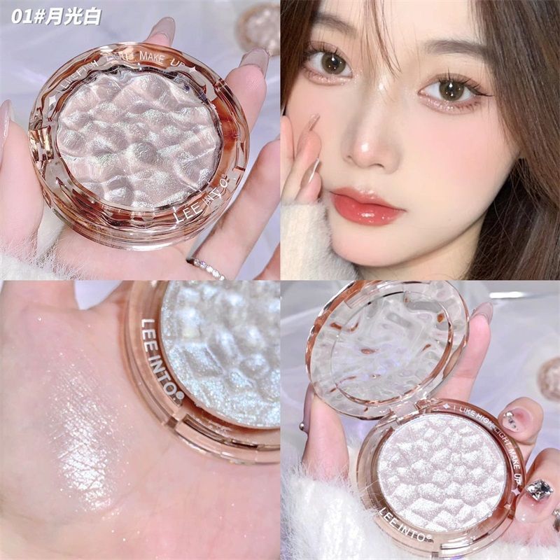 LEEINTO Crystal Bright Wave Light highlight powder natural three-dimensional repair pearlescent flash highlight mashed potatoes