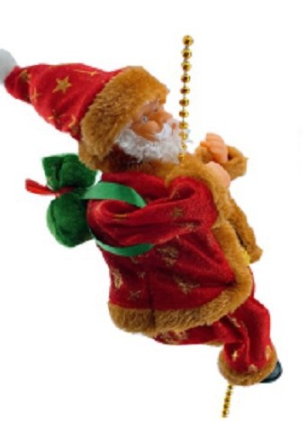 Cross-border hot climbing beads electric Santa Claus music rope climbing Old Man Christmas creative small gift toy gift