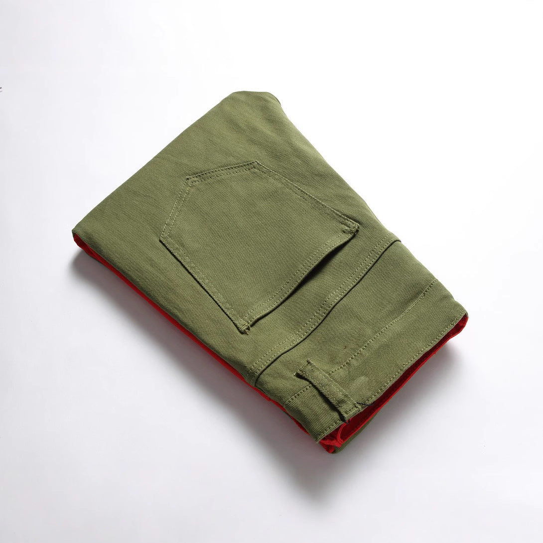 Foreign trade jeans men 2025 new cross-border hot sale men's jeans color matching men's pants delivery factory wholesale