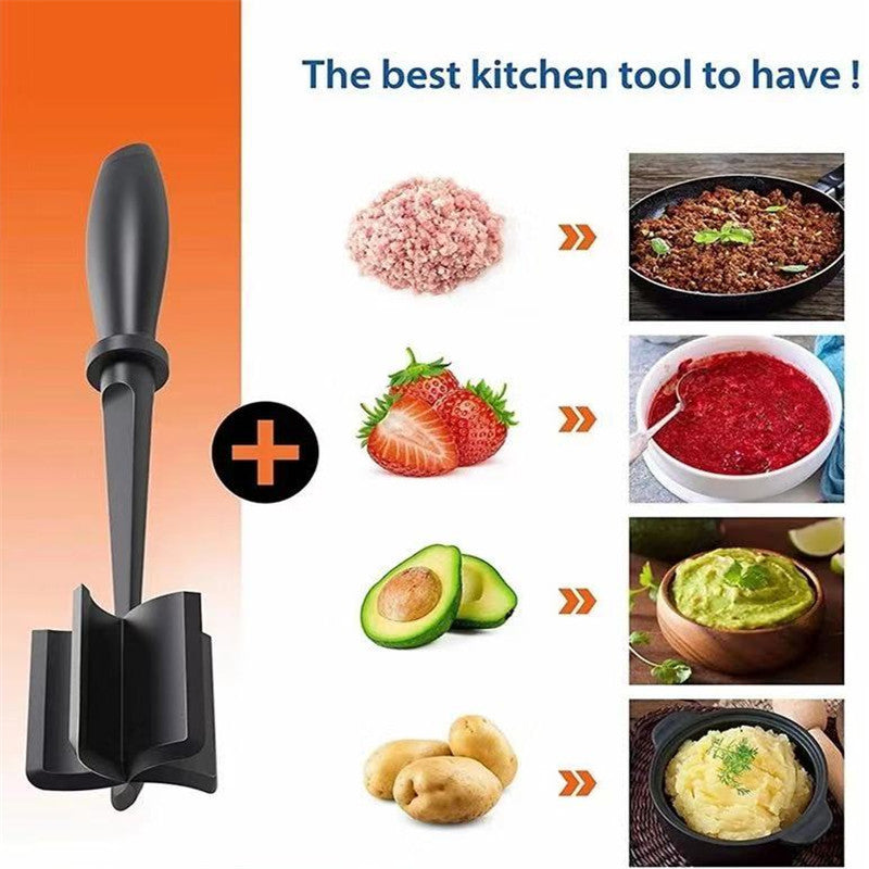 Plastic MeatChopper handheld meat chopper cooking scraper minced meat chopper stirring shovel cross-border