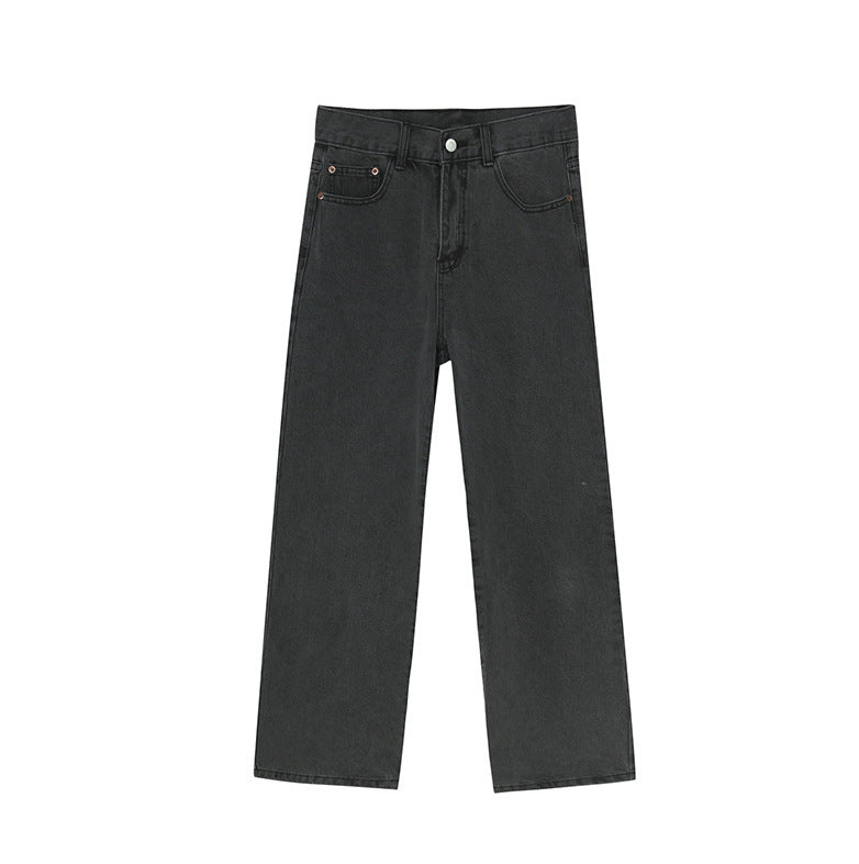 EF JEANS Korean Straight Jeans Men's Retro Loose Pants