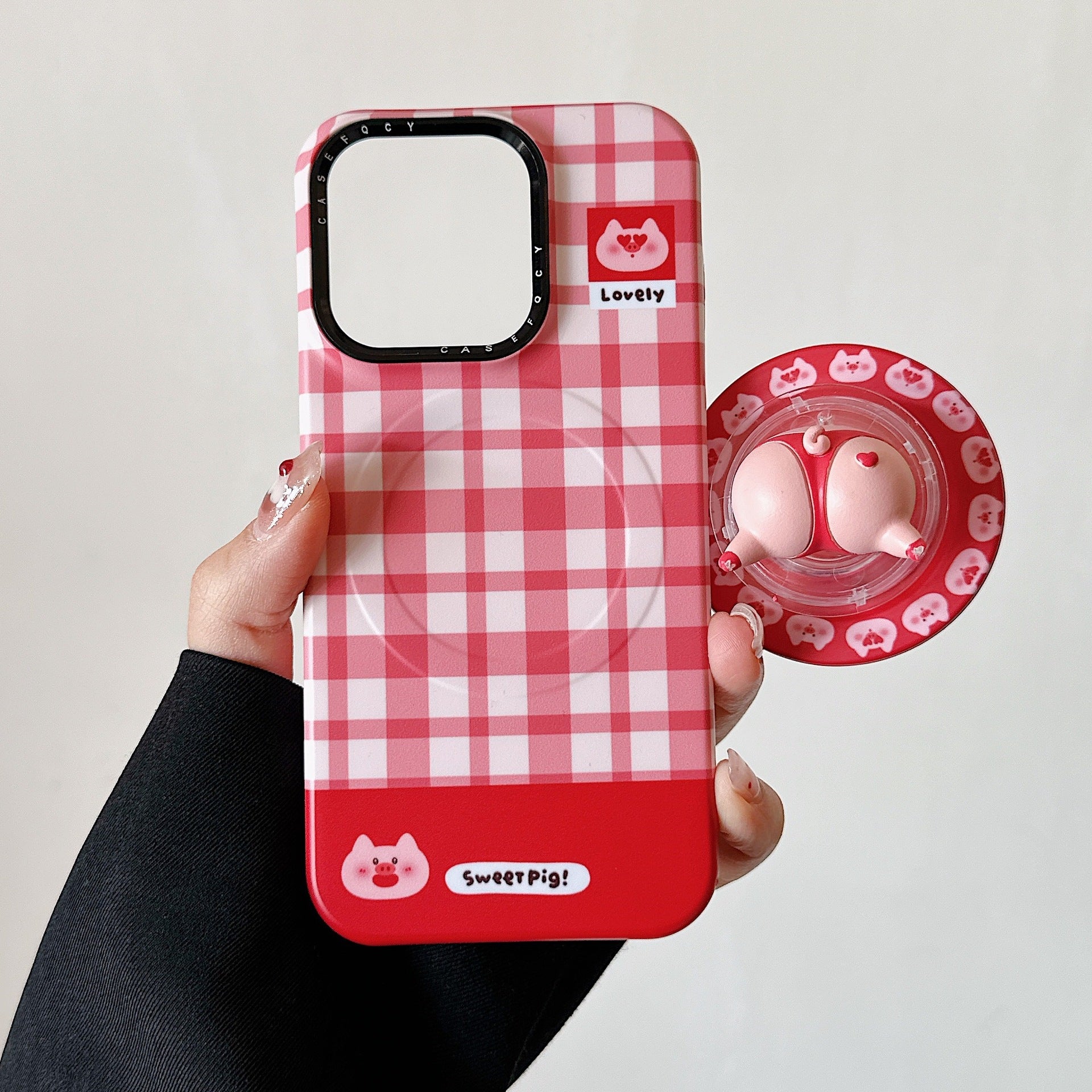 Cute pig Corgi Butt Bracket for iPhone16 Apple 15ProMax/14/13 phone case New