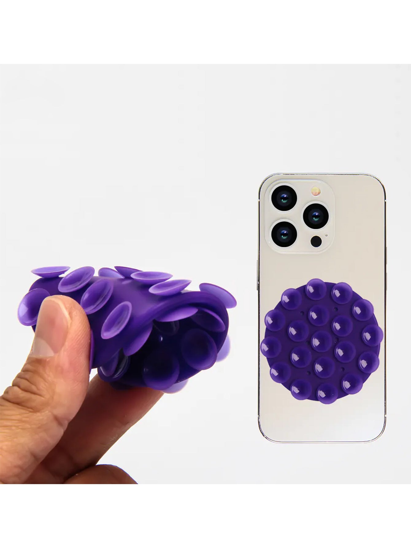 Cross-border factory wholesale mobile phone silica gel sucker 19 tablets double-sided multi-functional round hot selling suction cup self-adhesive non-slip