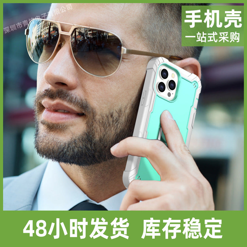 Applicable to iphone13 Pro max 6.7 mobile phone silicone soft case drop-resistant apple 13 bracket mobile phone protective case