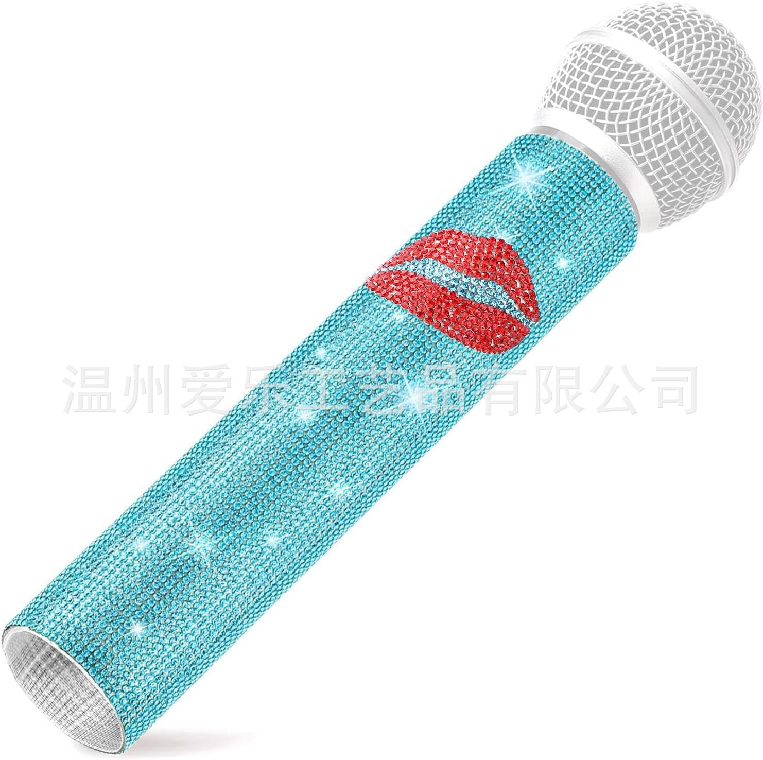 Universal wireless microphone diamond set stage performance singer host rhinestone protective cover bar microphone diamond set