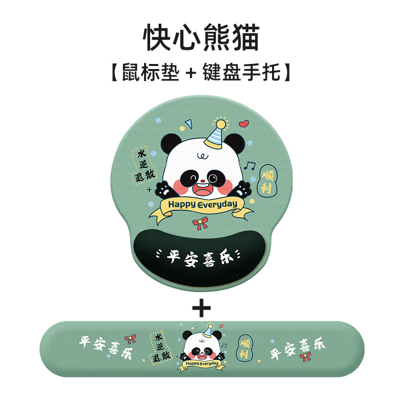 Creative cartoon mouse pad wristband silicone small wrist rest memory foam keyboard support 3D 3D cute girl Palm pillow