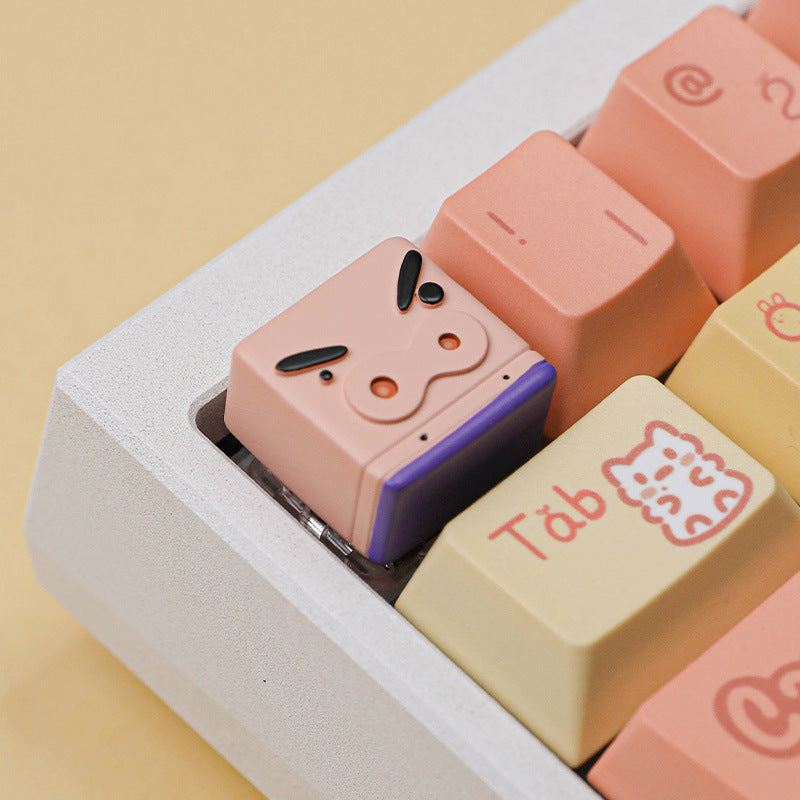 Yeyuan family crayon Xiaoxin unique keycap resin cross mechanical key cap cute single 3D Three-Dimensional Key cap