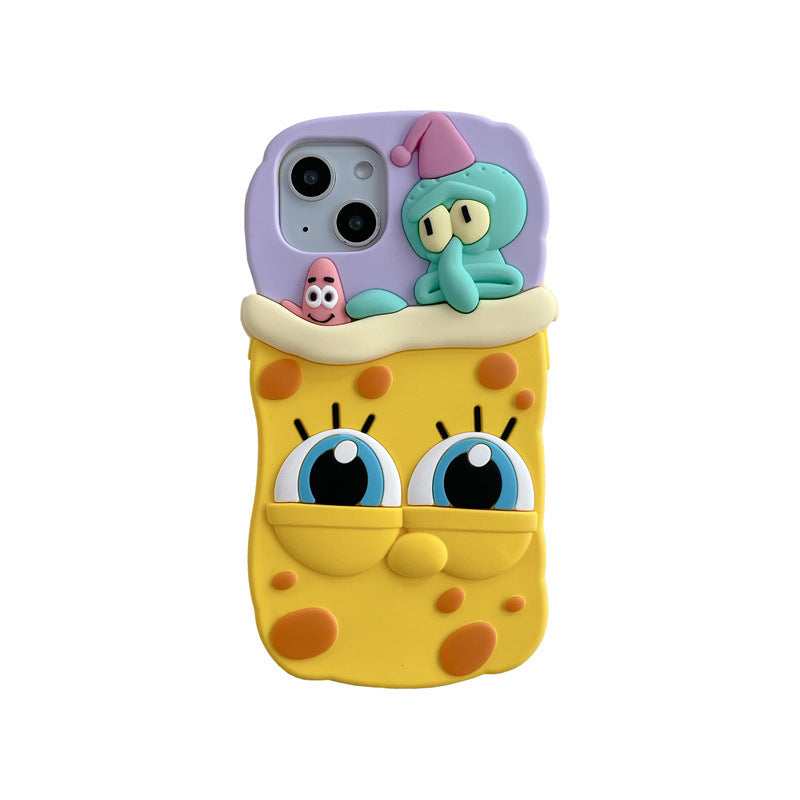 iPhone phone case Apple 1112p14promax silicone protective cover sponge baby octopus