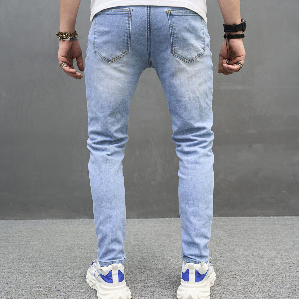 2023 cross-border new arrival men's jeans skinny cotton stretch men's jeans men's jeans
