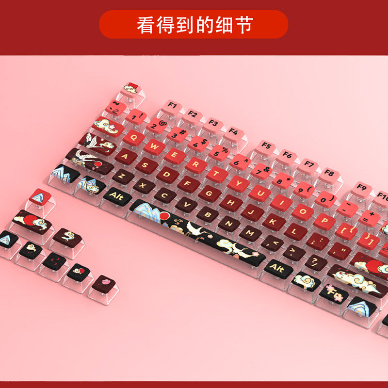 New PC Side Translucent PBT Dye-Sublimation Keycaps