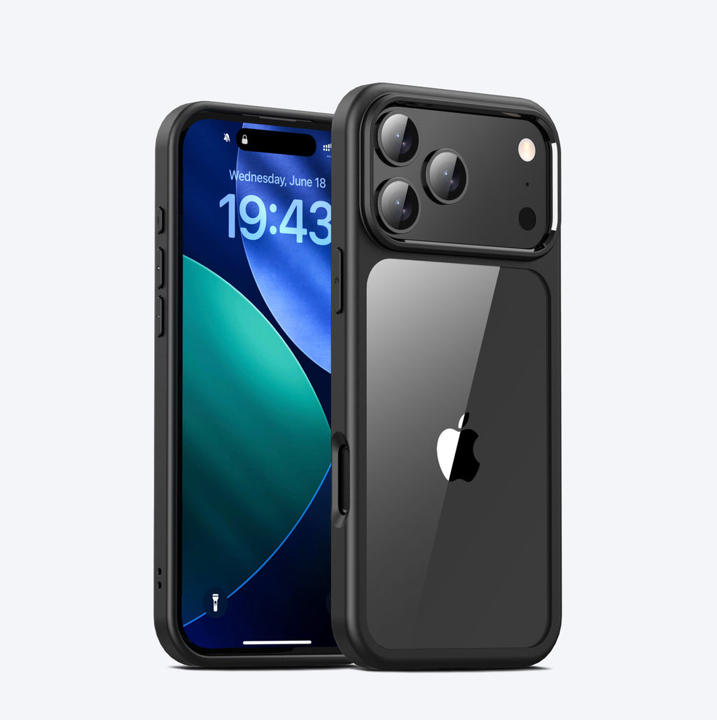 New mobile phone shell for iPhone transparent phone case for iPhone17promax drop-proof soft edges hard shell all wrapped