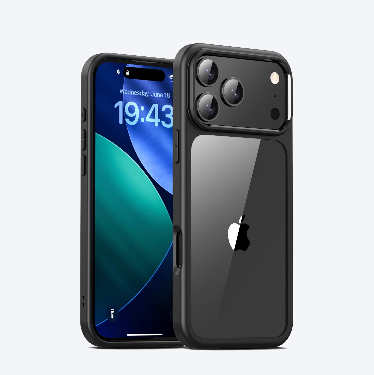 New mobile phone shell for iPhone transparent phone case for iPhone17promax drop-proof soft edges hard shell all wrapped