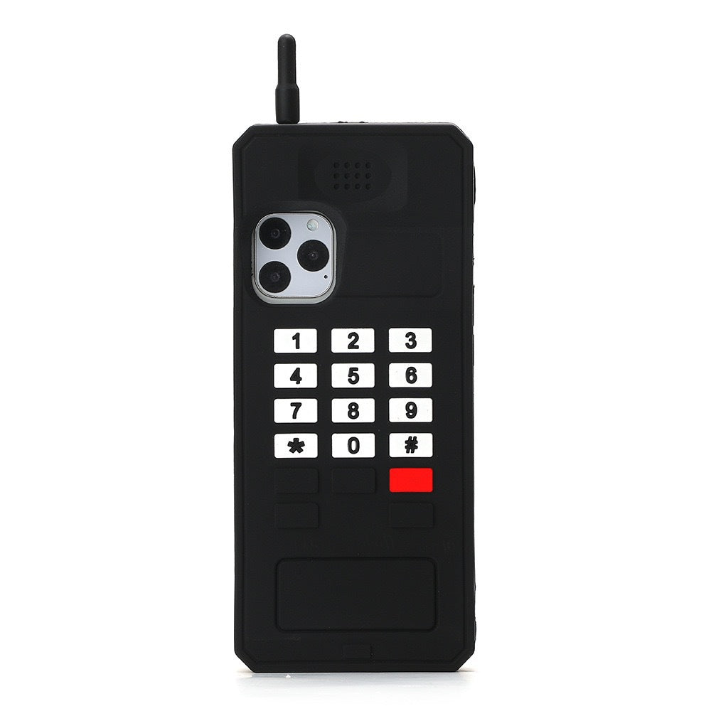 Creative retro cellular phone iphone17promax Apple 14 phone case applicable cartoon silicone three-dimensional 13 soft