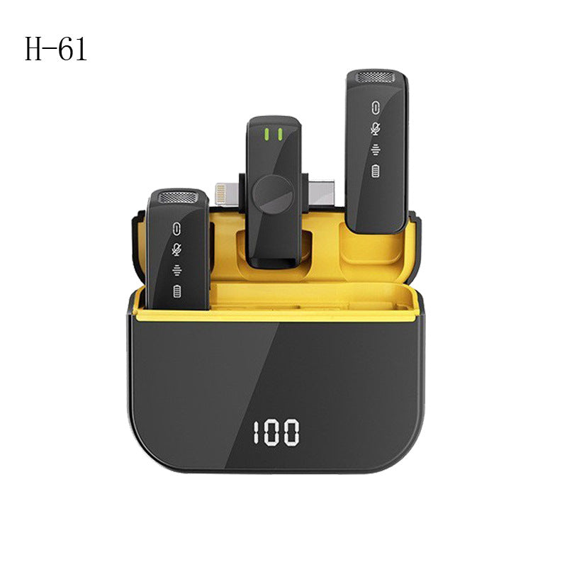 Wireless collar clip microphone new H65 three-in-one dual-microphone mobile phone computer live Bluetooth Mini radio microphone