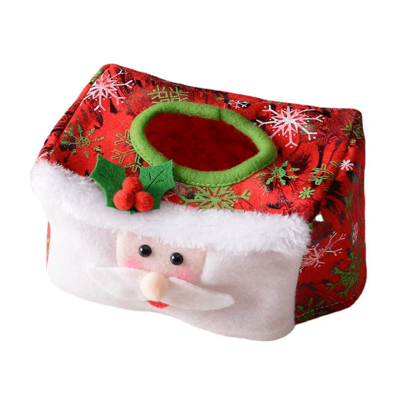 Cross-border new arrival Christmas decoration tissue cover Christmas desktop decoration atmosphere layout Christmas product factory wholesale