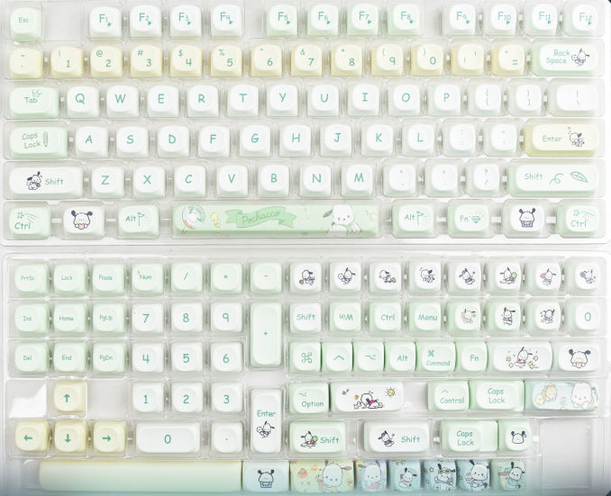 Autumn puppy key cap MOA height PBT key cap five-sided sublimation coeco customized personality full set key cap