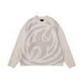 # OVDY autumn and winter American retro fashion brand distressed round neck couple soft glutinous knitted top heavy sweater men and women