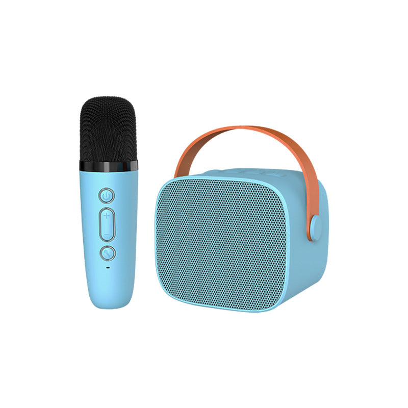 Mini Bluetooth speaker P2 wireless stereo KTV microphone microphone family outdoor portable karaoke audio