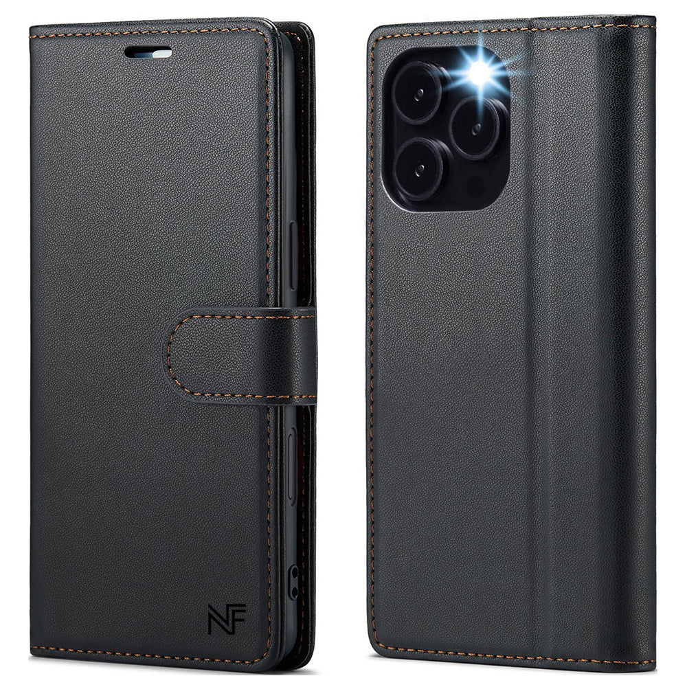 Suitable for Apple 17Promax mobile phone leather case iPhone16 bracket flip phone case