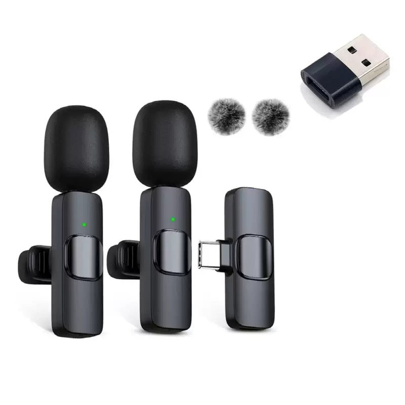 K1K9pro wireless lavalier microphone outdoor mobile live streaming microphone mini noise reduction collar clip microphone