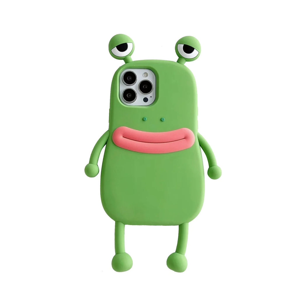 Funny green sausage frog iphone14pro max Apple 12 phone case applicable xs cartoon 13 soft glue