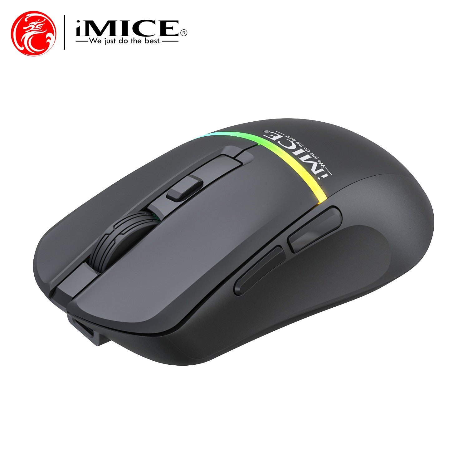 IMICE brand G902 cross-border Bluetooth Dual-Mode 6-key luminous rechargeable mute Type-C wireless gaming mouse
