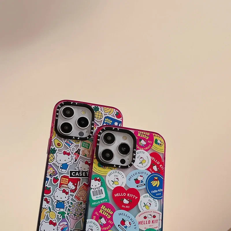 Upgraded cotton candy HelloKitty for Apple iPhone16ProMax phone case 15pro/14 sets