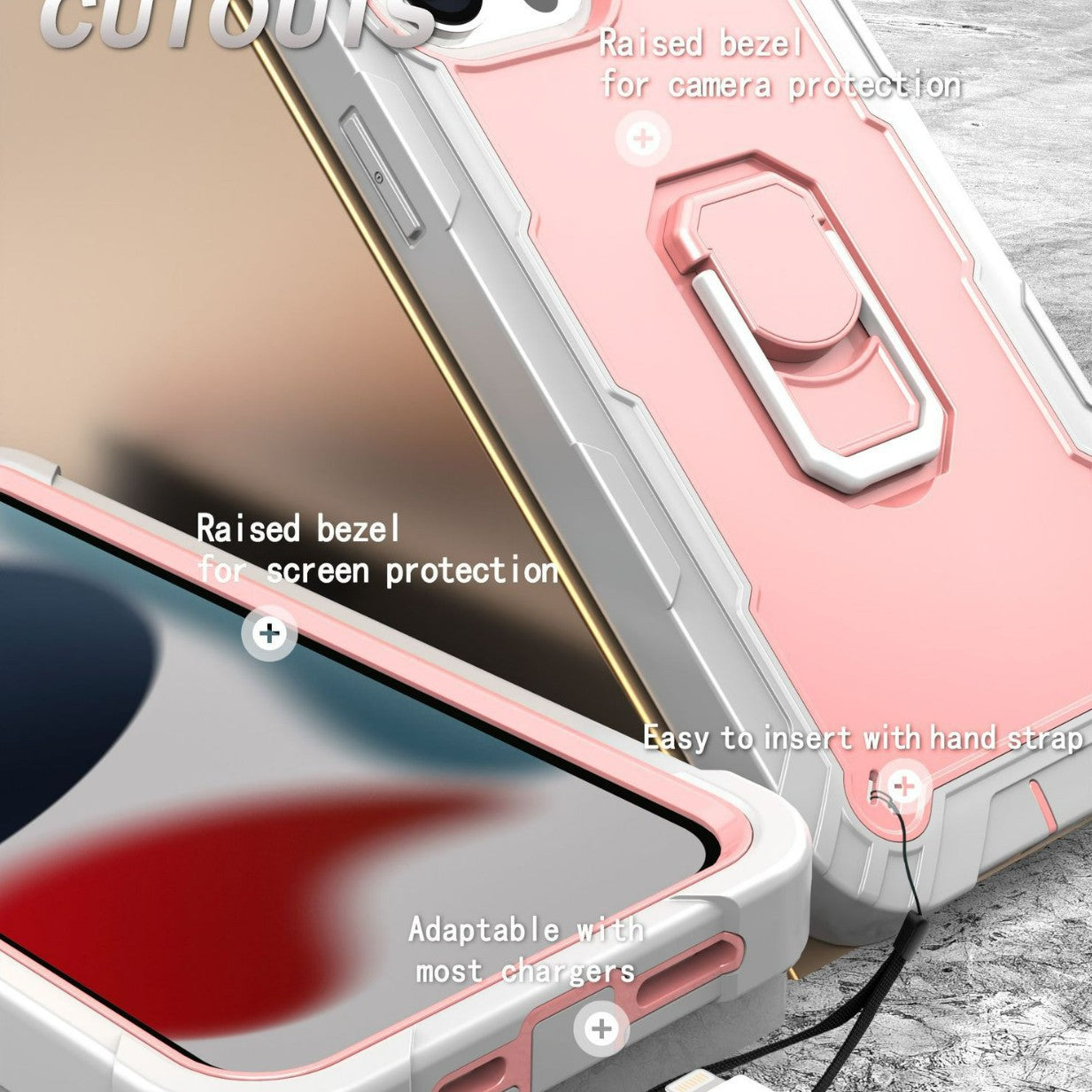 Applicable to iphone13 Pro max 6.7 mobile phone silicone soft case drop-resistant apple 13 bracket mobile phone protective case