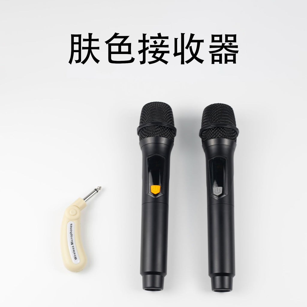 Wireless microphone U band one drag two moving ring handheld universal microphone audio home karaoke stage Live conference