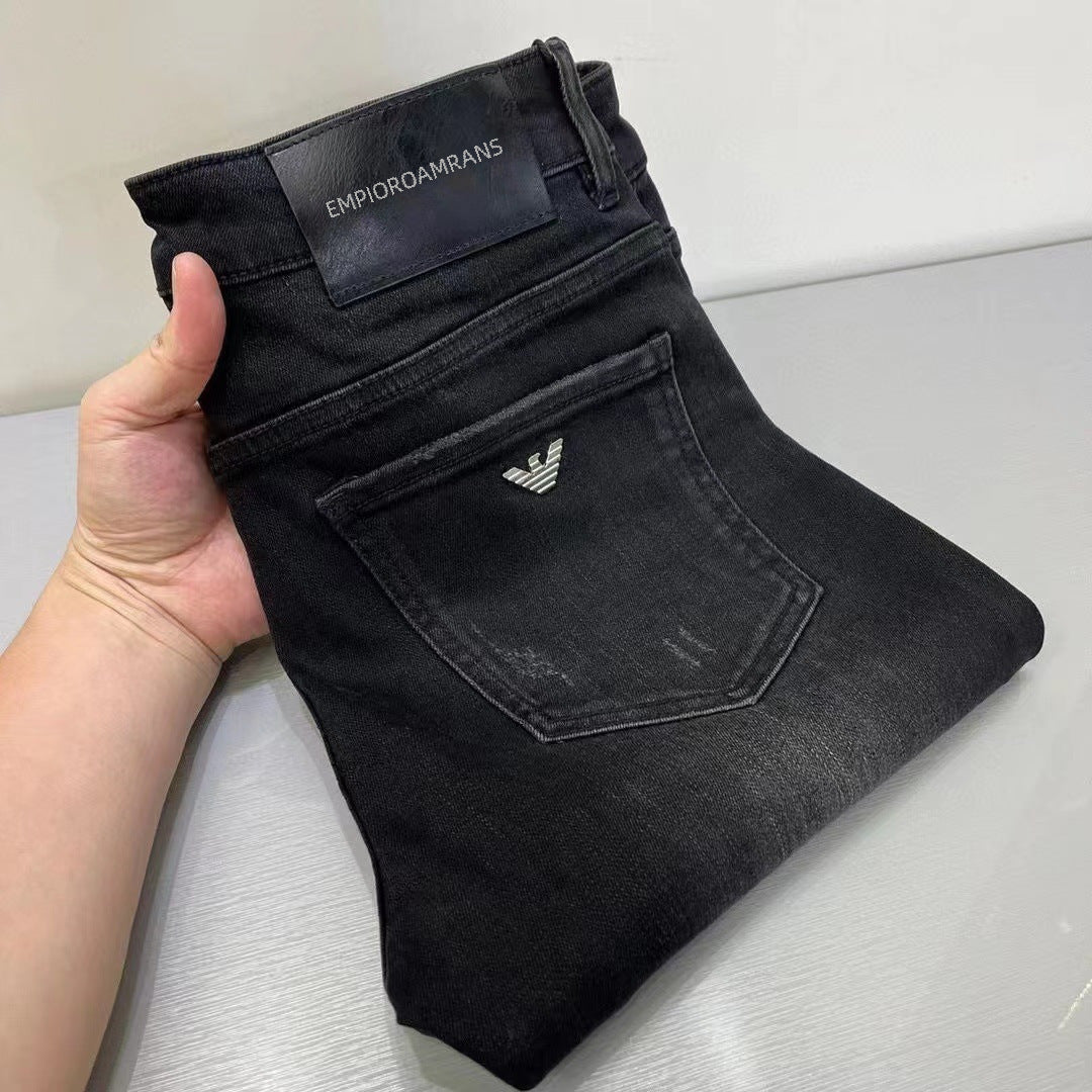 Spring and Autumn cross-border European goods stretch jeans men's European fashion brand slim fit men's jeans Denim pants men's clothing skinny pants