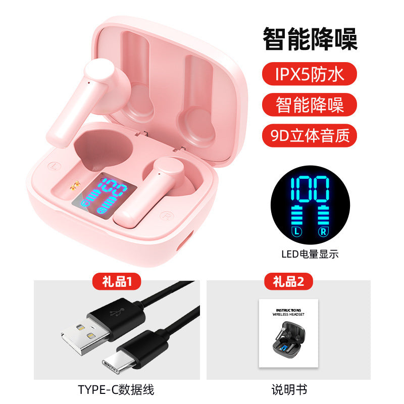 Cross-border hot LB-8 Bluetooth headset TWS in-ear wholesale waterproof and noise reduction Sport Wireless Headphone earbuds