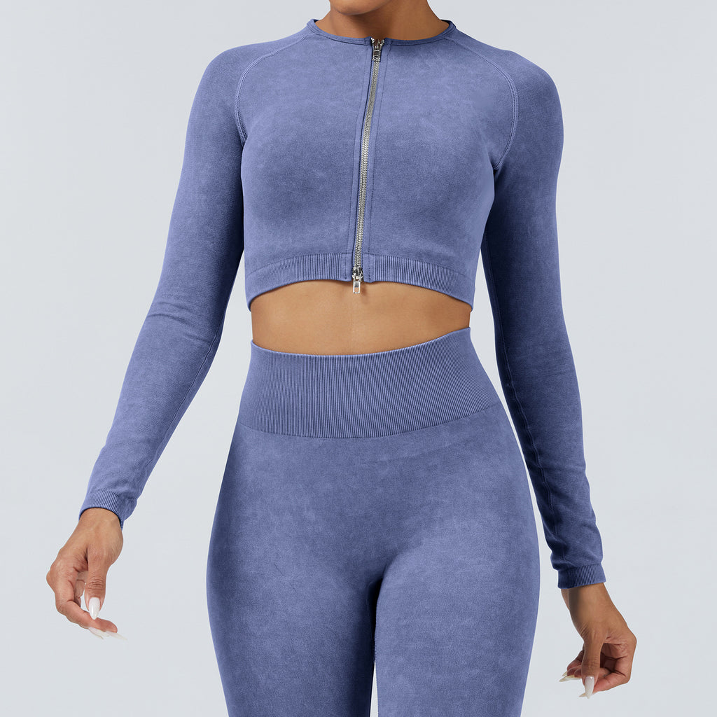 European and American Autumn Winter Tight Sports Set