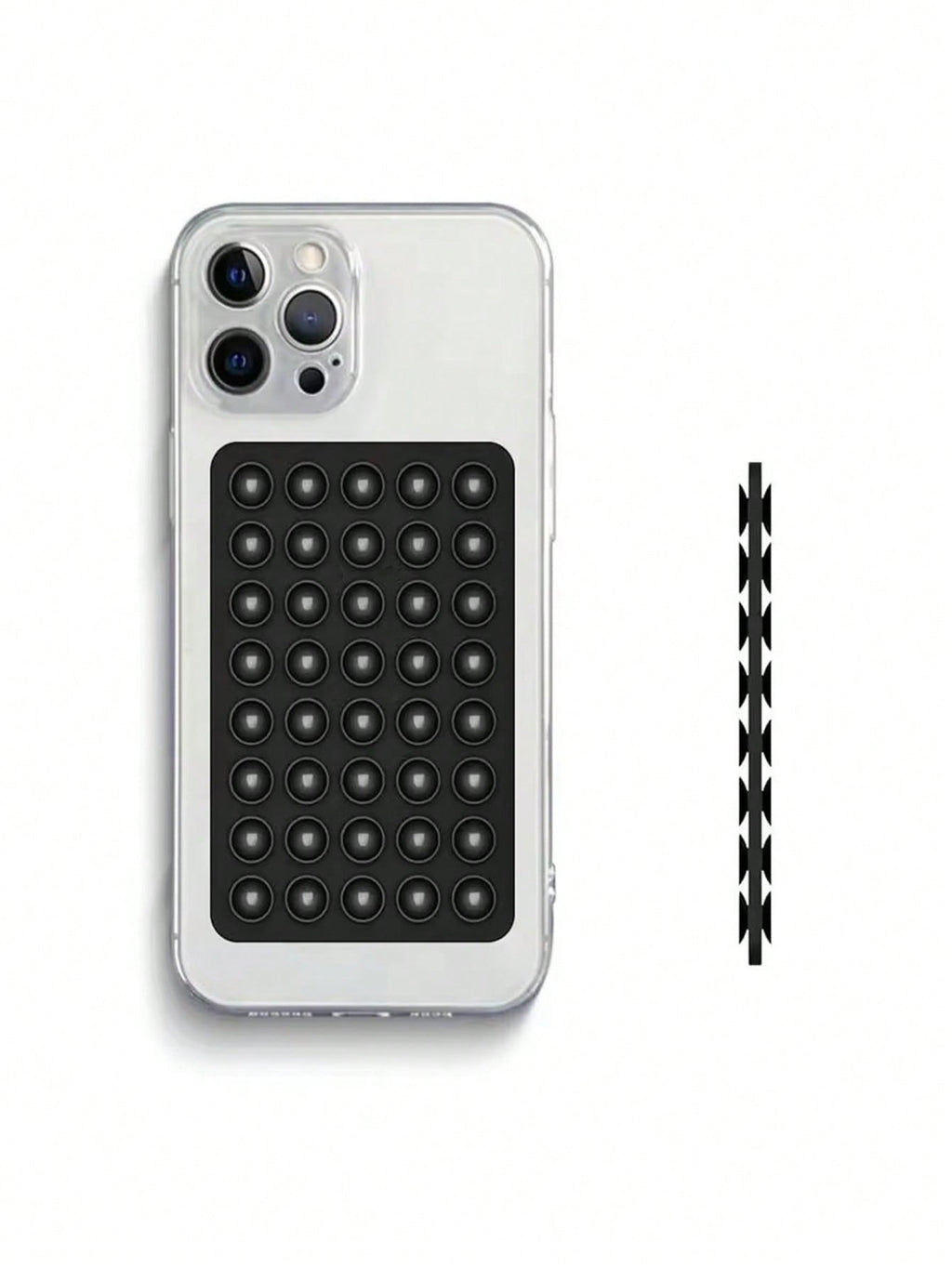 Cross-border factory wholesale mobile phone silica gel sucker 40 tablets double-sided sucker multi-functional square hot selling self-adhesive non-slip