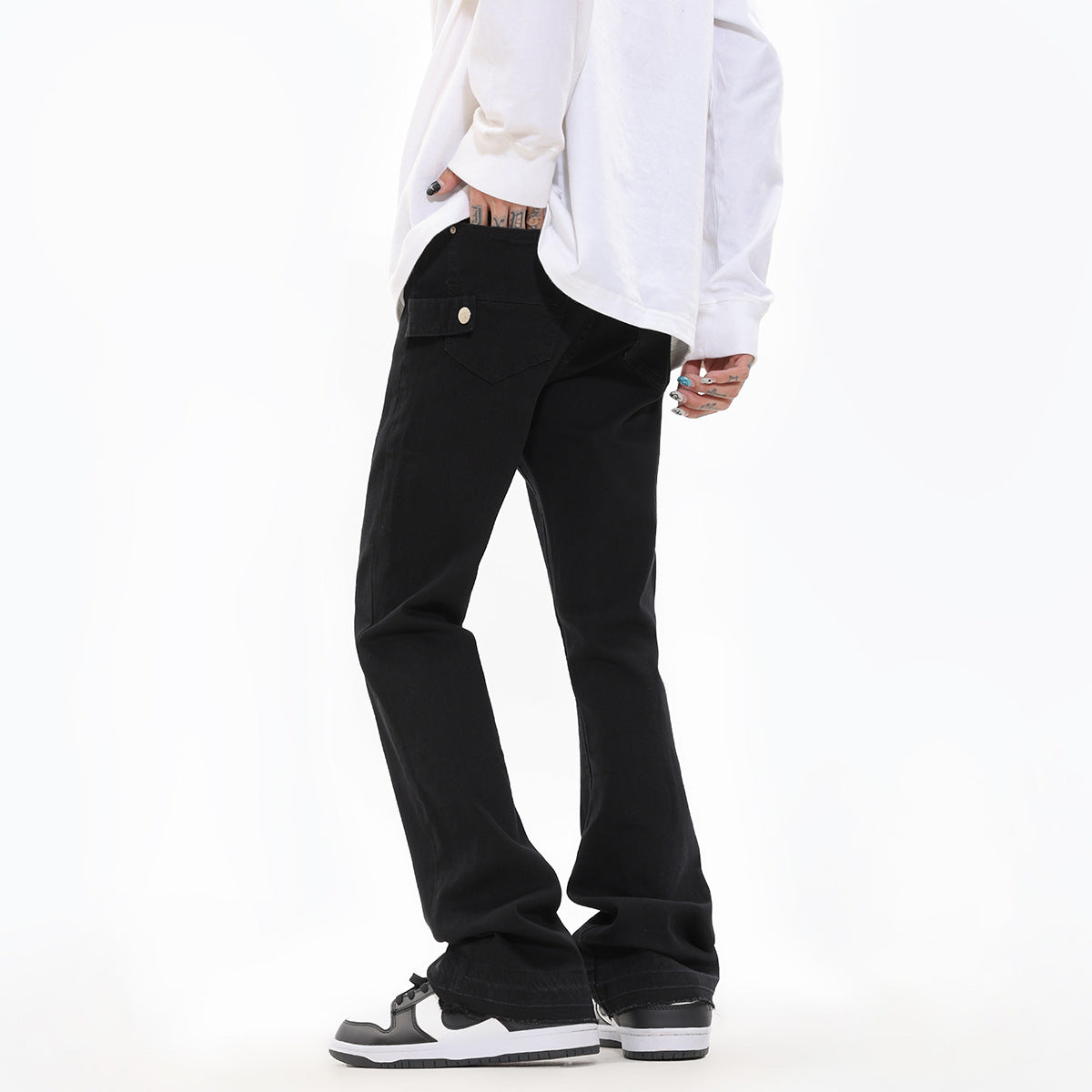 GTS jeans American style skinny jeans women's retro small jeans fashion brand washed slim jeans men