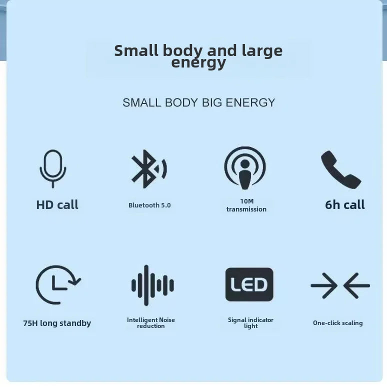 Amazon cross-border foreign trade K36 Business Sports single-ear telescopic cable call vibration broadcast Bluetooth headset